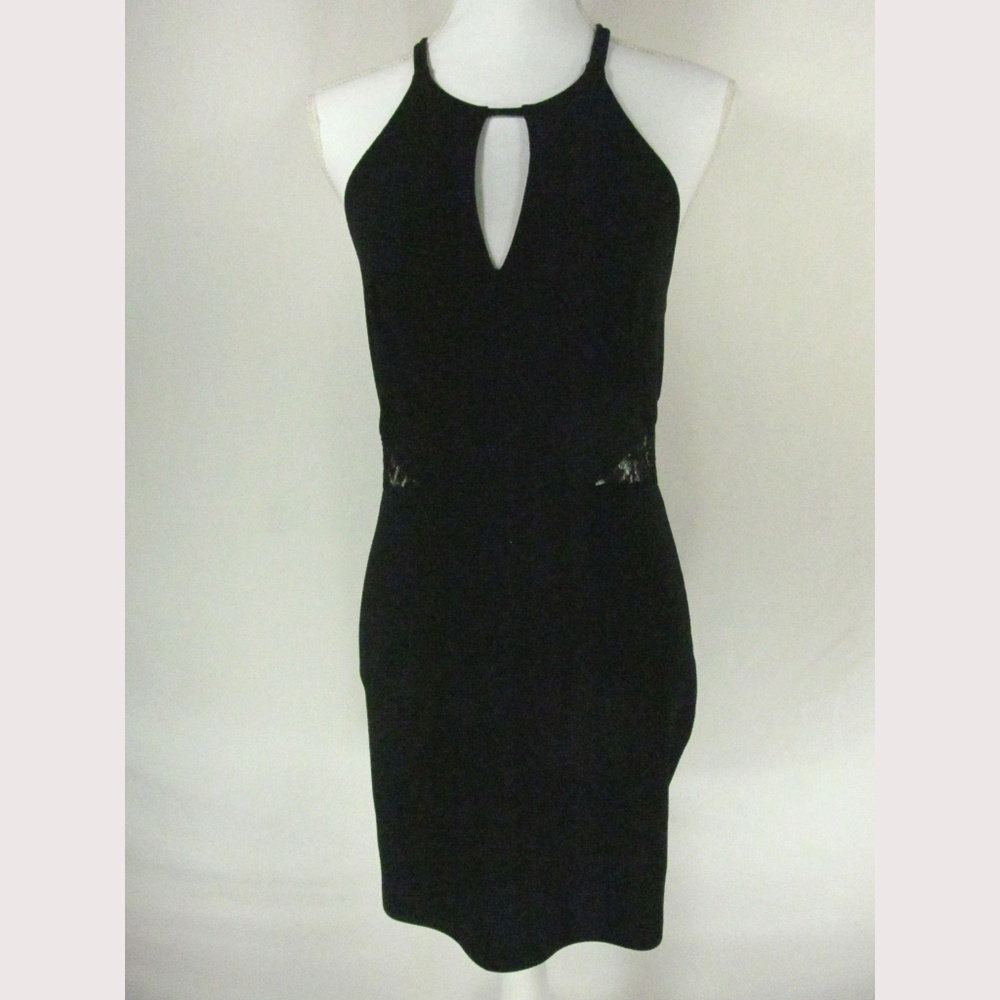 Soprano Dress Size L Black Lace Insets Good Sport